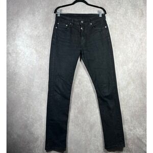 Levi's 511 Jeans Mens 32X34 Black Denim Modern Slim Fit Tapered Pockets Everyday